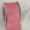 The Ribbon People Tan and Pink Burlap Chevron Print Wired Craft Ribbon 3" x 40 Yards
